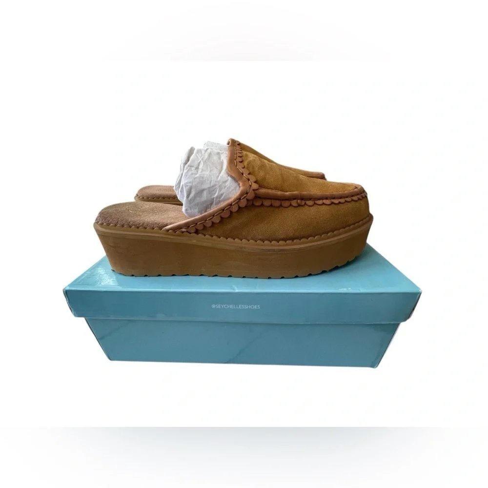 Seychelles Women's Stand Tall Platform Tan Sandals in size 9.5 - Picture 3 of 8